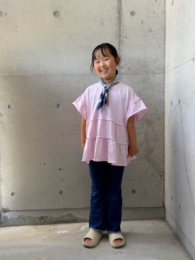「riziere（リジェール）のアイテム」を使った、ioooさん（キッズ・120cm）の夏コーディネート