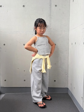 「Bambin（ボンバン）のアイテム」を使った、ioooさん（キッズ・120cm）の夏コーディネート