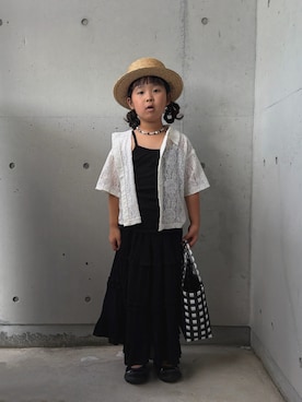 「green label relaxing（グリーンレーベルリラクシング）のアイテム」を使った、ioooさん（キッズ・120cm）の夏コーディネート