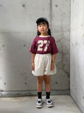 「adidas（アディダス）のアイテム（ソックス/靴下）」を使った、ioooさん（キッズ・120cm）の夏コーディネート