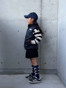 「アイテム（ベスト）」を使った、ioooさん（キッズ・110cm）の冬コーディネート