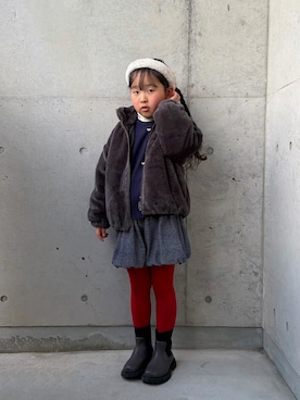 「BAYFLOW（ベイフロー）のアイテム」を使った、ioooさん（キッズ・110cm）の冬コーディネート