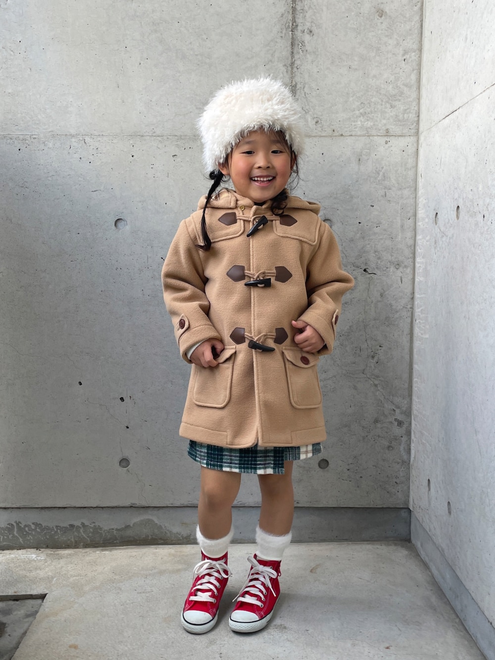 ミキハウス上品(^-^)ダッフルコート新品 フリースダッフルコート