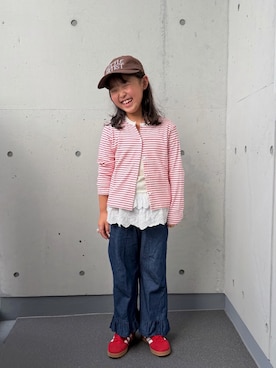 「green label relaxing（グリーンレーベルリラクシング）のアイテム」を使った、ioooさん（キッズ・120cm）の秋コーディネート