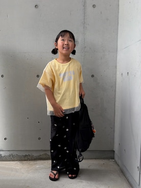 「CIAOPANIC TYPY（チャオパニックティピー）のアイテム（パンツ）」を使った、ioooさん（キッズ・120cm）の夏コーディネート
