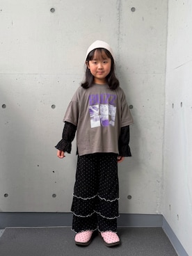 「CIAOPANIC TYPY（チャオパニックティピー）のアイテム（トップス）」を使った、ioooさん（キッズ・120cm）の秋コーディネート