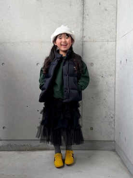 「アイテム（タイツ/ストッキング）」を使った、ioooさん（キッズ・110cm）の冬コーディネート