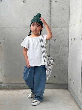 「アイテム（バッグ）」を使った、ioooさん（キッズ・110cm）の秋コーディネート