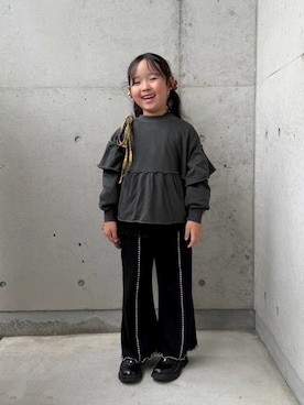 「アイテム（バックパック/リュック）」を使った、ioooさん（キッズ・110cm）の秋コーディネート
