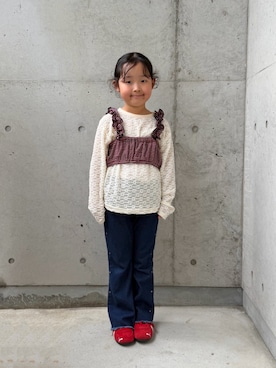 「アイテム（キャミソール）」を使った、ioooさん（キッズ・110cm）の秋コーディネート