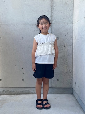「アイテム（その他パンツ）」を使った、ioooさん（キッズ・110cm）の夏コーディネート