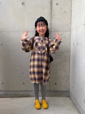 「Onitsuka Tiger（オニツカタイガー）のアイテム」を使った、ioooさん（キッズ・120cm）の春コーディネート