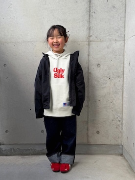 「PUMA(プーマ)のアイテム」を使った、ioooさん(キッズ・110cm)の冬コーディネート