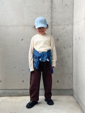 「アイテム（デニムジャケット）」を使った、ioooさん（キッズ・110cm）の秋コーディネート