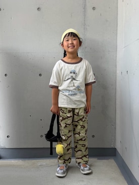 「CIAOPANIC TYPY（チャオパニックティピー）のアイテム（帽子）」を使った、ioooさん（キッズ・120cm）の夏コーディネート