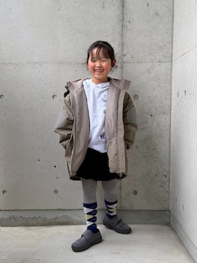 「アイテム（スカート）」を使った、ioooさん（キッズ・110cm）の冬コーディネート