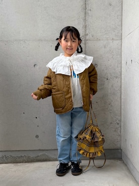 「アイテム（バッグ）」を使った、ioooさん（キッズ・110cm）の秋コーディネート