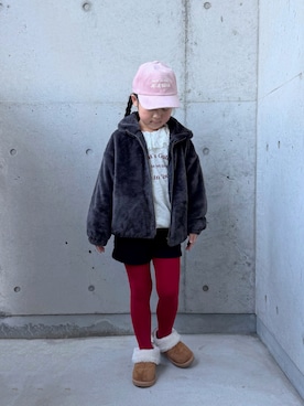 「アイテム（タイツ/ストッキング）」を使った、ioooさん（キッズ・110cm）の冬コーディネート