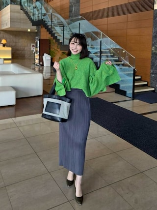 PLEATS PLEASE グレー プリーツ　スカート 1729511218_320.jpg