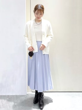 「アイテム（チャーム、ブラウン系）」を使った、sayaさん（レディース・165cm）の秋コーディネート
