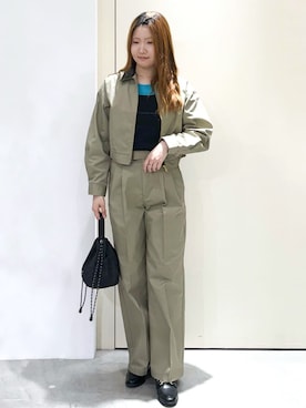 「Dickies（ディッキーズ）のアイテム（ブルゾン）」を使った、sayaさん（レディース・165cm）の春コーディネート