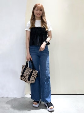 「OPAQUE.CLIP（オペークドットクリップ）のアイテム」を使った、sayaさん（レディース・165cm）の夏コーディネート
