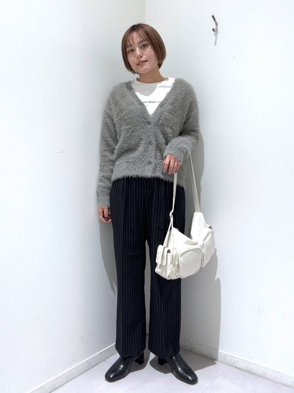 MATINEE LINE/ヘアリーラメニットカーディガン/149910を使った MATINEE LINE/ヘアリーラメニットカーディガン/149910を使った