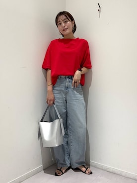 「アイテム（バングル/リストバンド）」を使った、hiinaさん（レディース・161cm・20代）の夏コーディネート