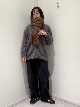 「GLOBAL WORK（グローバルワーク）のアイテム（マフラー）」を使った、hiinaさん（レディース・161cm）の冬コーディネート