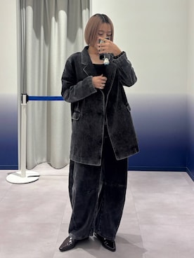 「GLOBAL WORK（グローバルワーク）のアイテム（テーラードジャケット）」を使った、hiinaさん（レディース・161cm）の秋コーディネート