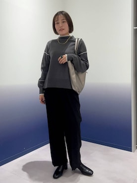 ウツクシルエットワイドパンツ/114978を使った人気ファッション