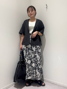 「GLOBAL WORK（グローバルワーク）のBeauteeスクエアタンク/289845（タンクトップ）」を使った、hiinaさん（レディース・161cm・20代）の夏コーディネート