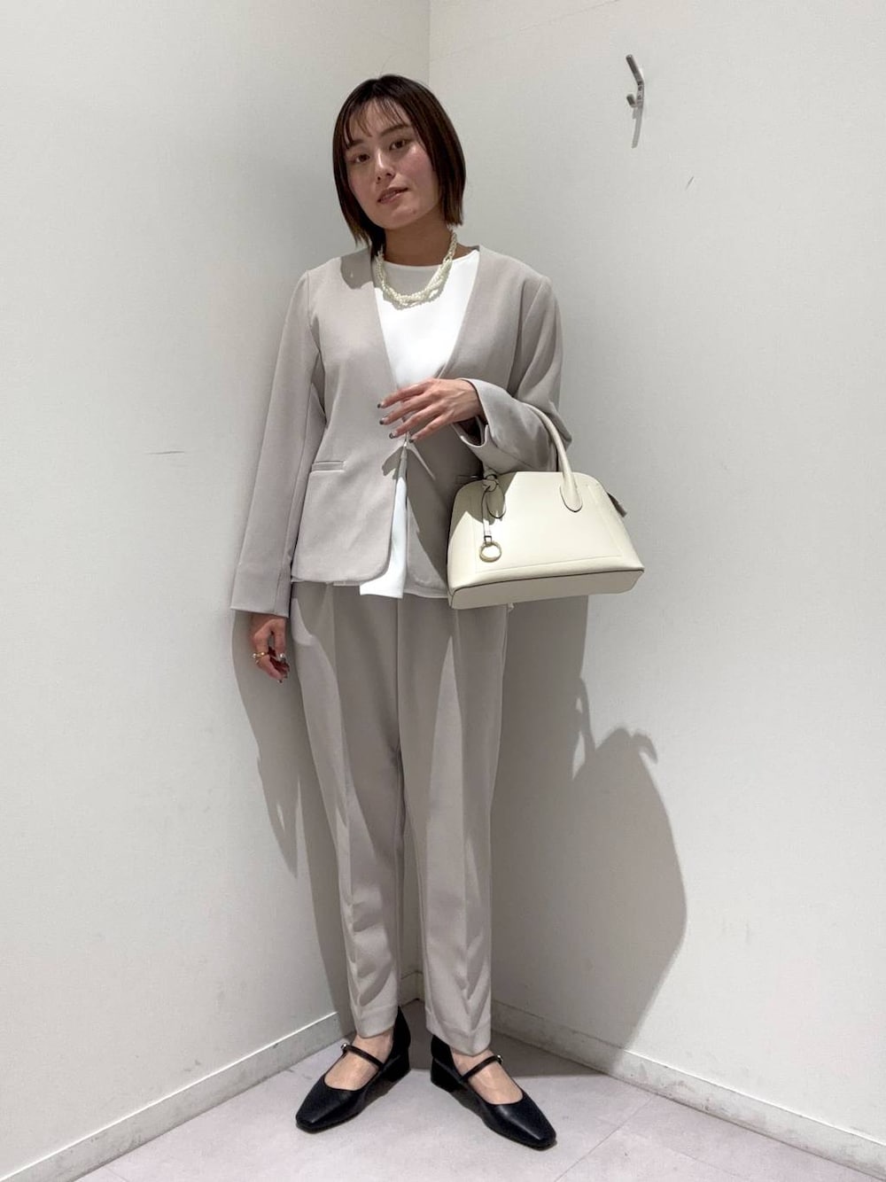 スゴラクストレッチジャケット＊ブラウス＊パンツセット/133619を使っ