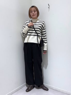 ウツクシルエットワイドパンツ/114978を使った人気ファッション
