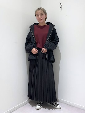 「アイテム（マウンテンパーカー）」を使った、hiinaさん（レディース・161cm・20代）の秋コーディネート