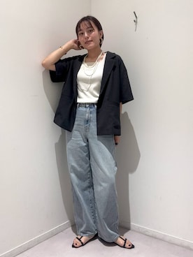 「アイテム（バングル/リストバンド）」を使った、hiinaさん（レディース・161cm・20代）の夏コーディネート