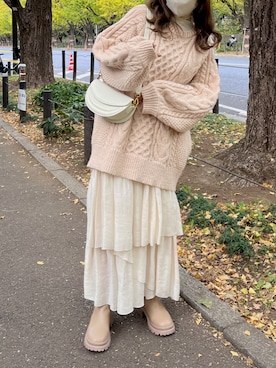 tomokaさん（レディース・157cm）の冬コーディネート