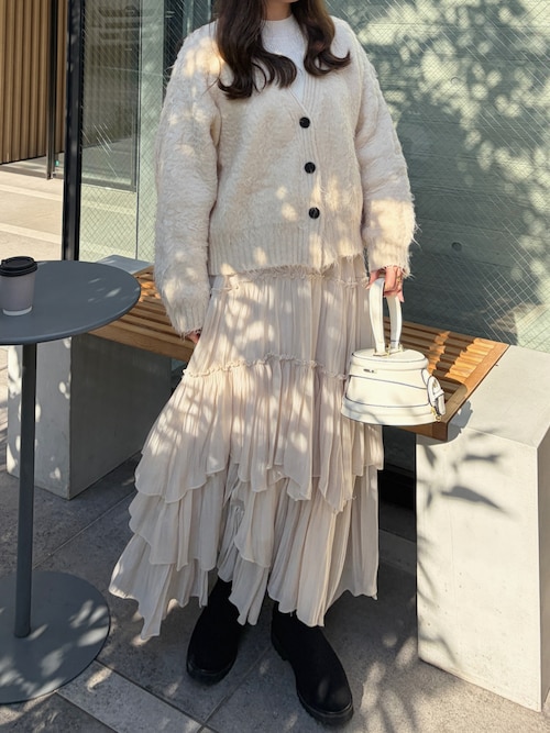 フラッフィーバルキーニットカーディガン セール】fluffy bulky knit cardigan / フラッフィーバルキーニット