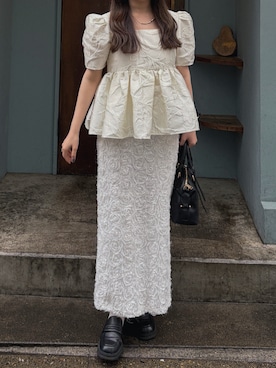 「Olu.（オルドット）のアイテム」を使った、tomokaさん（レディース・157cm）の春コーディネート