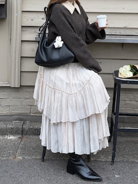 「アイテム（その他）」を使った、tomokaさん（レディース・157cm）の秋コーディネート