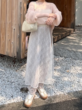 「GU（ジーユー）のアイテム（スラックス）」を使った、tomokaさん（レディース・157cm）の春コーディネート