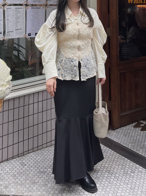 セール】Tulle bare top & shirt set（シャツ/ブラウス）｜etre