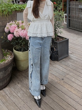 「Olu.（オルドット）のアイテム」を使った、tomokaさん（レディース・157cm）の春コーディネート