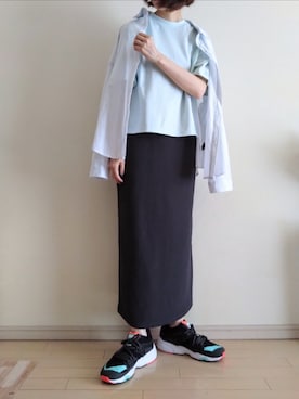 「カラーTシャツ」｜kazaneさん（レディース・165cm）の春コーディネート