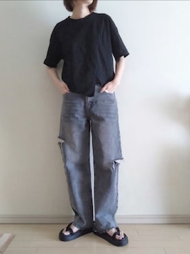 「ANOTHER S（アナザーエス）のアイテム（トップス）」を使った、kazaneさん（レディース・166cm）の夏コーディネート