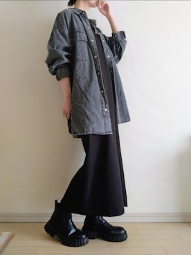 「アイテム（タンクトップ）」を使った、kazaneさん（レディース・166cm）の秋コーディネート