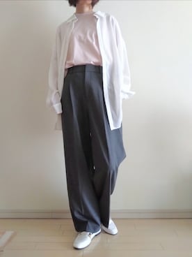 「カラーTシャツ」｜「アイテム（パンツ）」を使った、kazaneさん（レディース・165cm）の春コーディネート