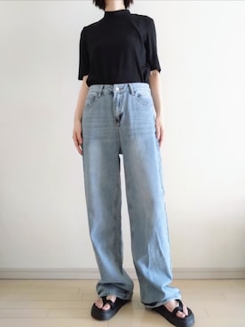 「ブラック×ブルー」｜kazaneさん（レディース・165cm）の夏コーディネート