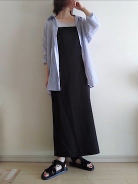 「Honeys（ハニーズ）のアイテム（タンクトップ）」を使った、kazaneさん（レディース・166cm）の夏コーディネート