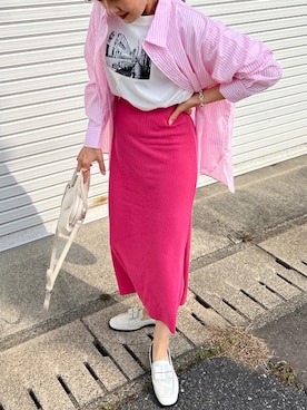 「ODORATA（オドラタ）のアイテム」を使った、MIHOさん（レディース・158cm）の春コーディネート